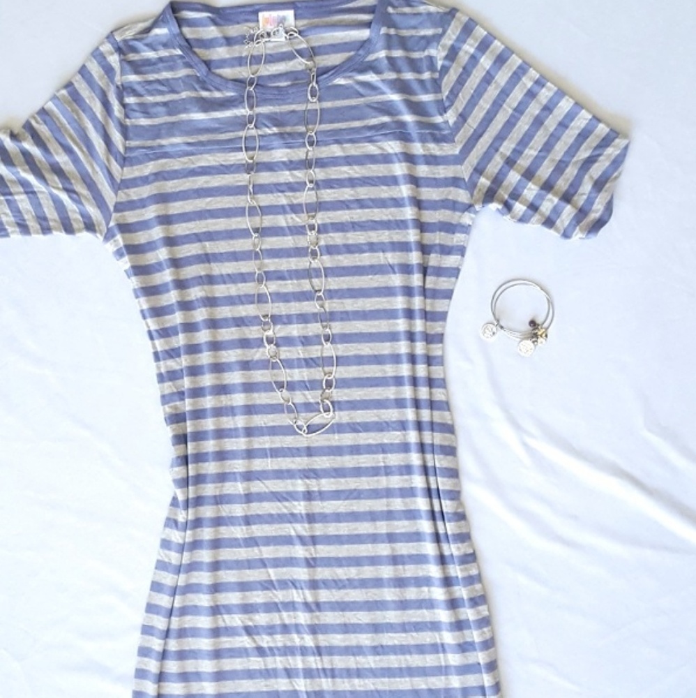 XL Lularoe Julia dress.  Periwinkle and grey